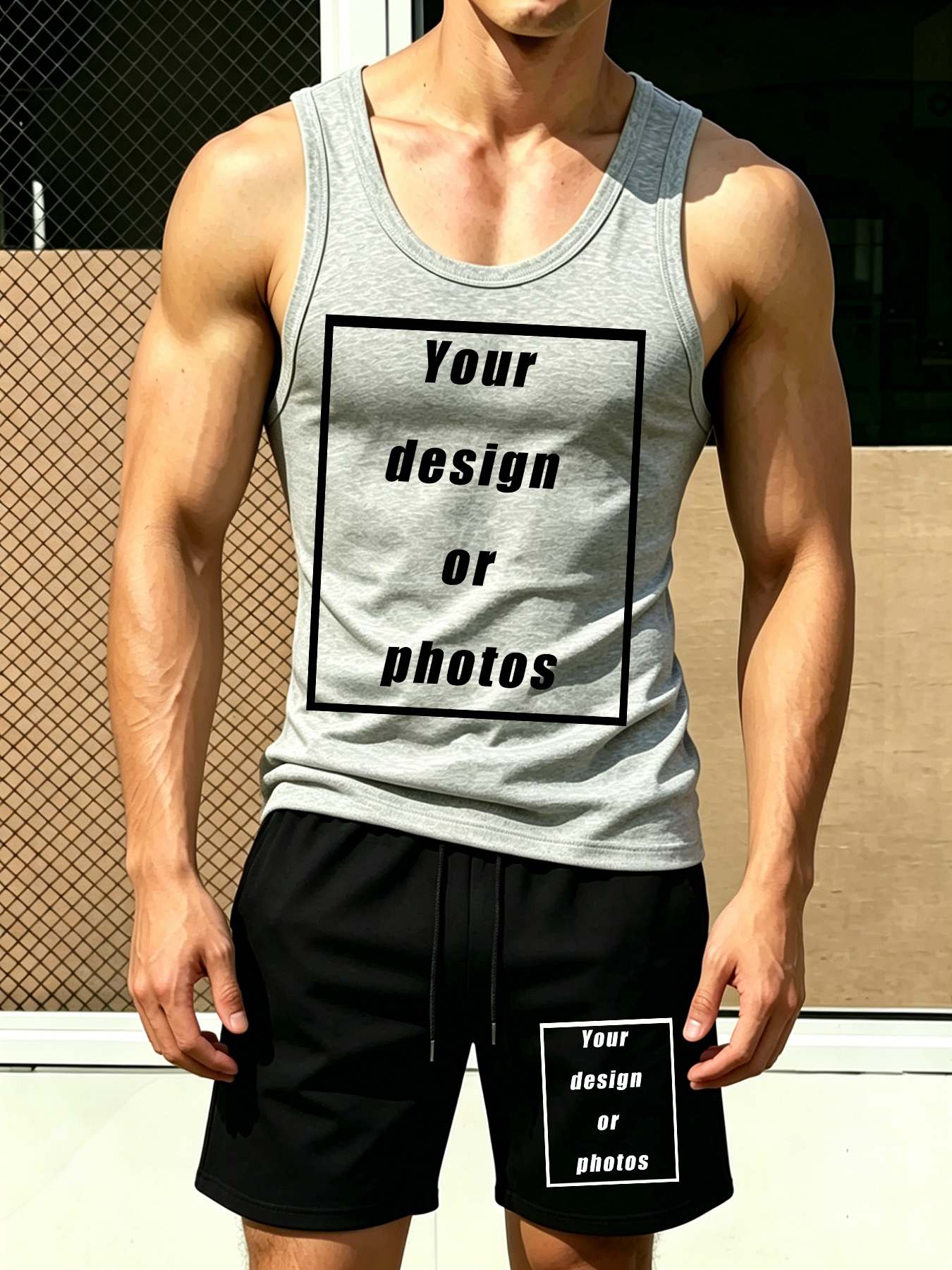 Summer Clothing For A Beach - Men's Sports Tank Top Set Shorts