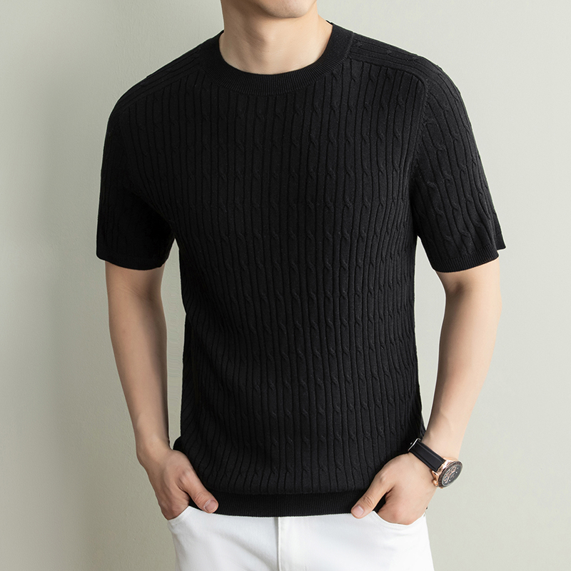 Summer Clothing Men Linen - Old Money Wind Short Sleeve T-Shirt