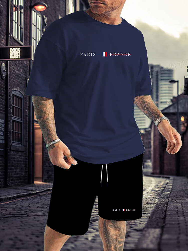 Summer Clothing Pieces - Men's Tracksuit 2 Piece O-neck Short