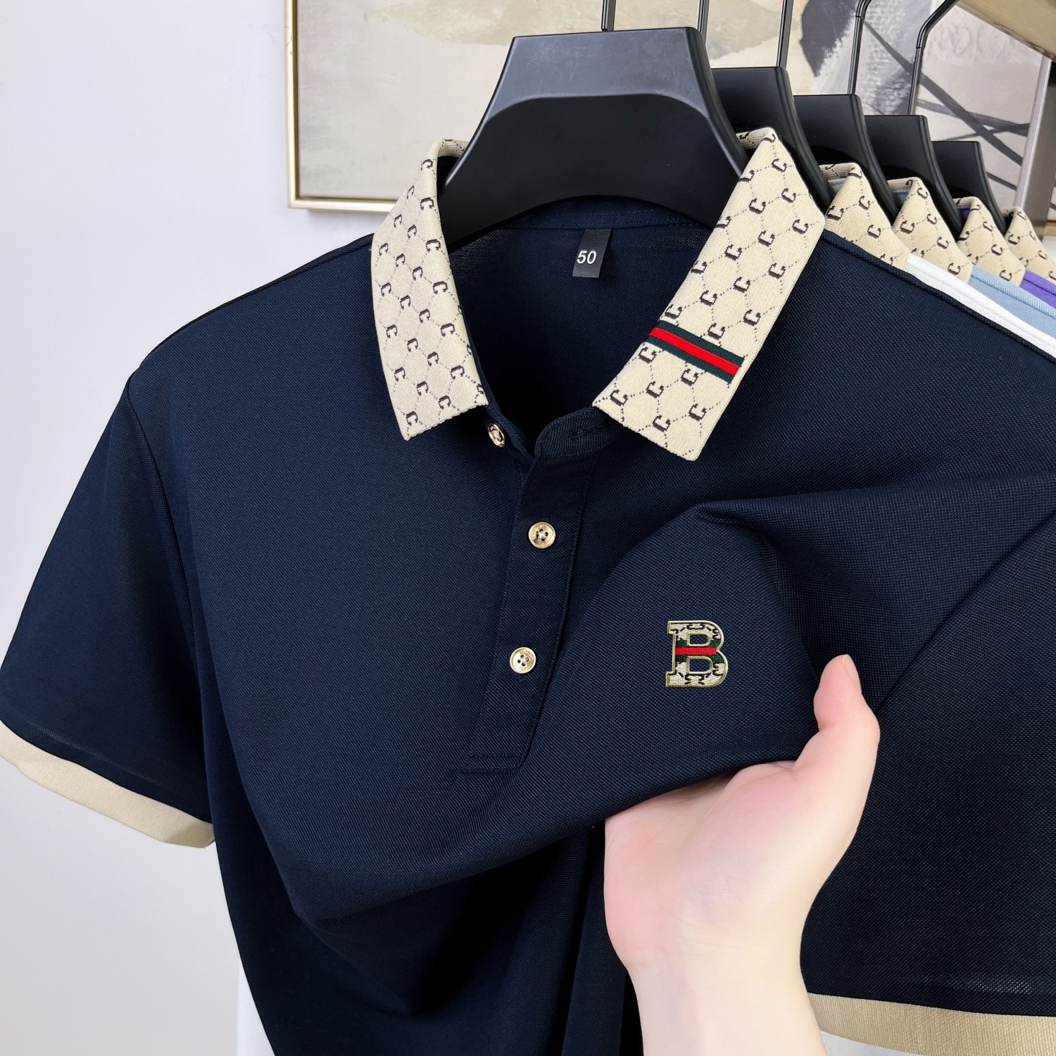 Summer Clothing Men Linen - Summer New Exquisite B Printed Men's