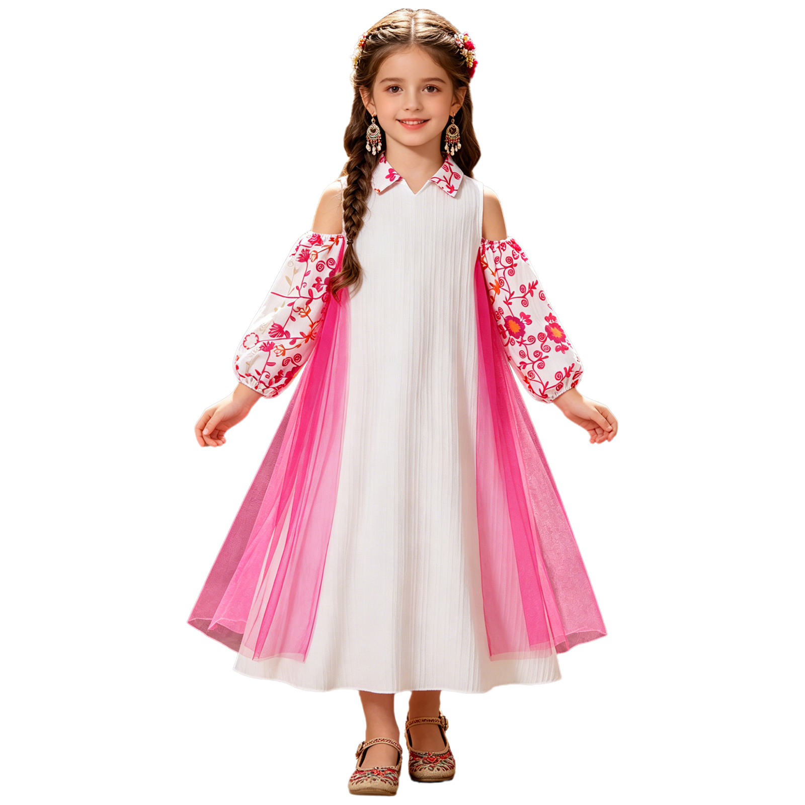 Girl Long Sleeve Mesh Patchwor - Summer Clothing Wear review and price