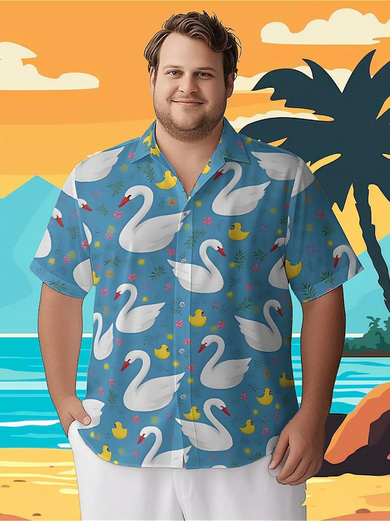 Men's Plus Size Hawaiian Shirt - Summer Clothing For A Beach review and price