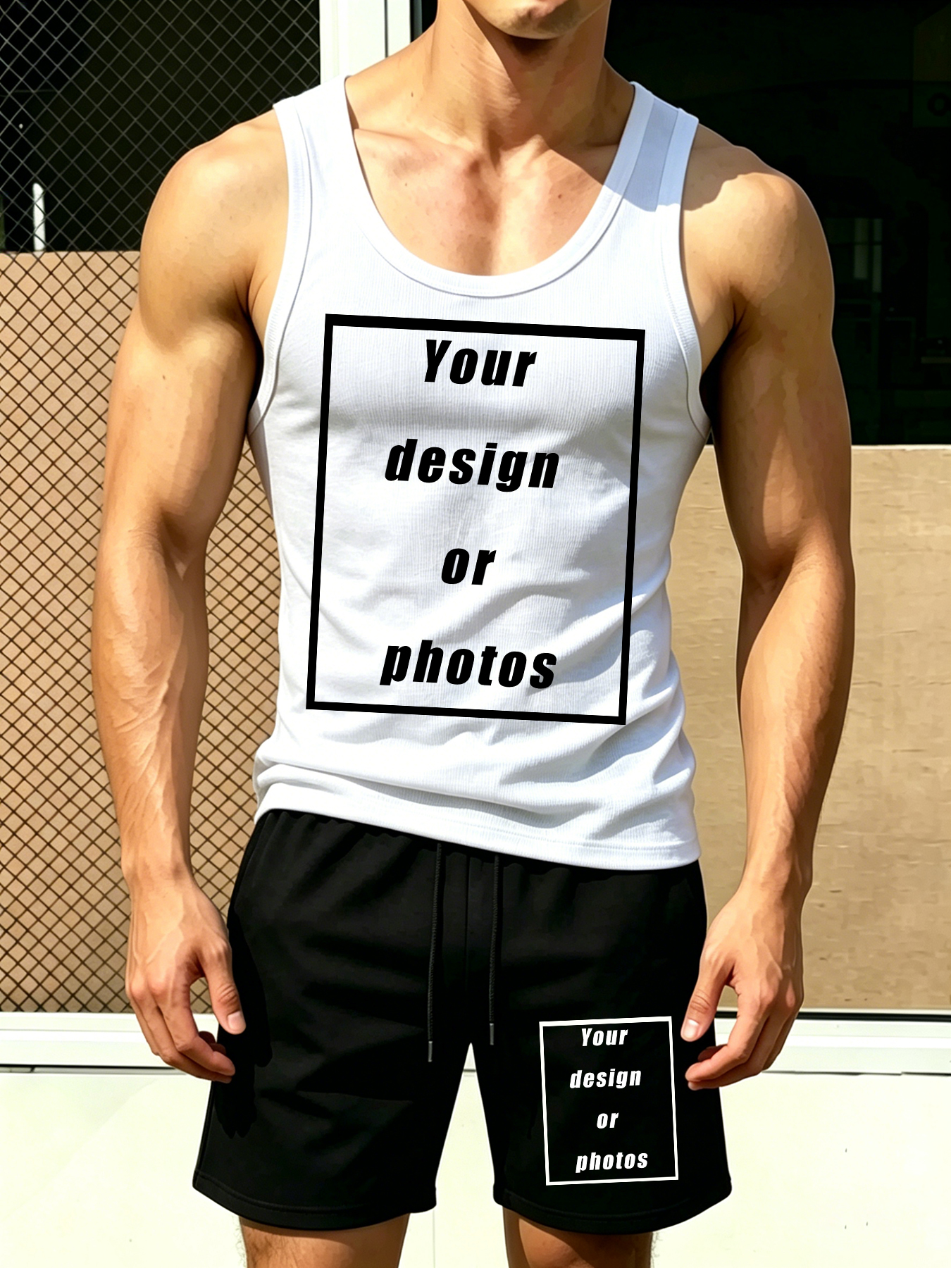 Men's Sports Tank Top Set Shor - Summer Clothing For A Beach review and price