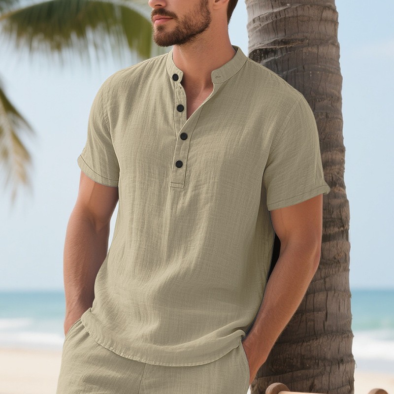 Men Shirt Mens Linen Loose Fit - Summer Clothing Men Linen review and price
