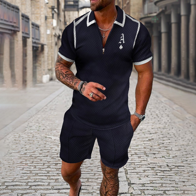 Summer Zipper Polo Shirt Suit  - Summer Clothing For A Beach review and price