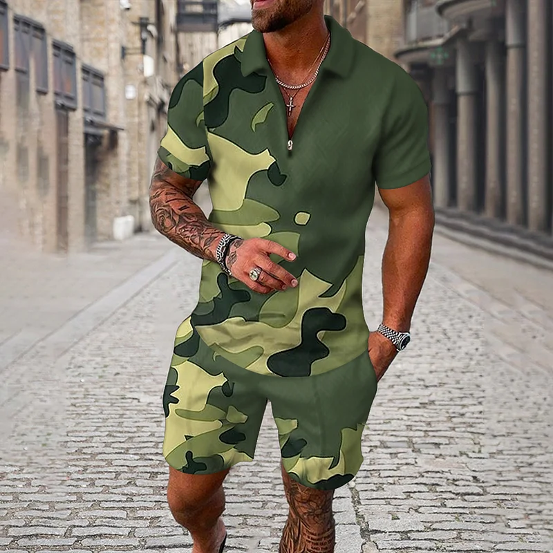 Summer Zipper Polo Shirt Suit  - Summer Clothing For A Beach review and price
