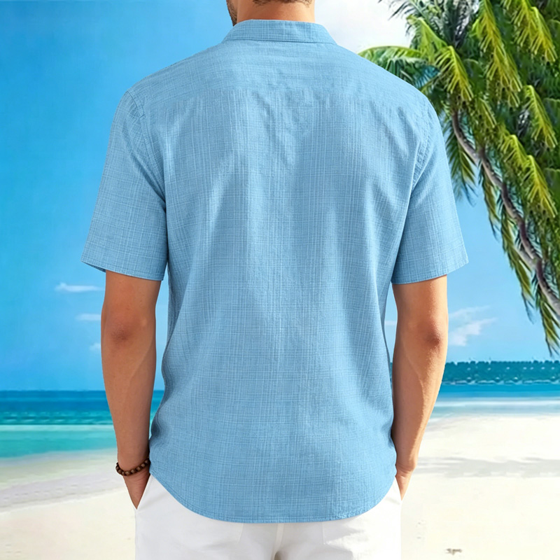 New men's standing collar shor - Summer Clothing Men Linen review and price