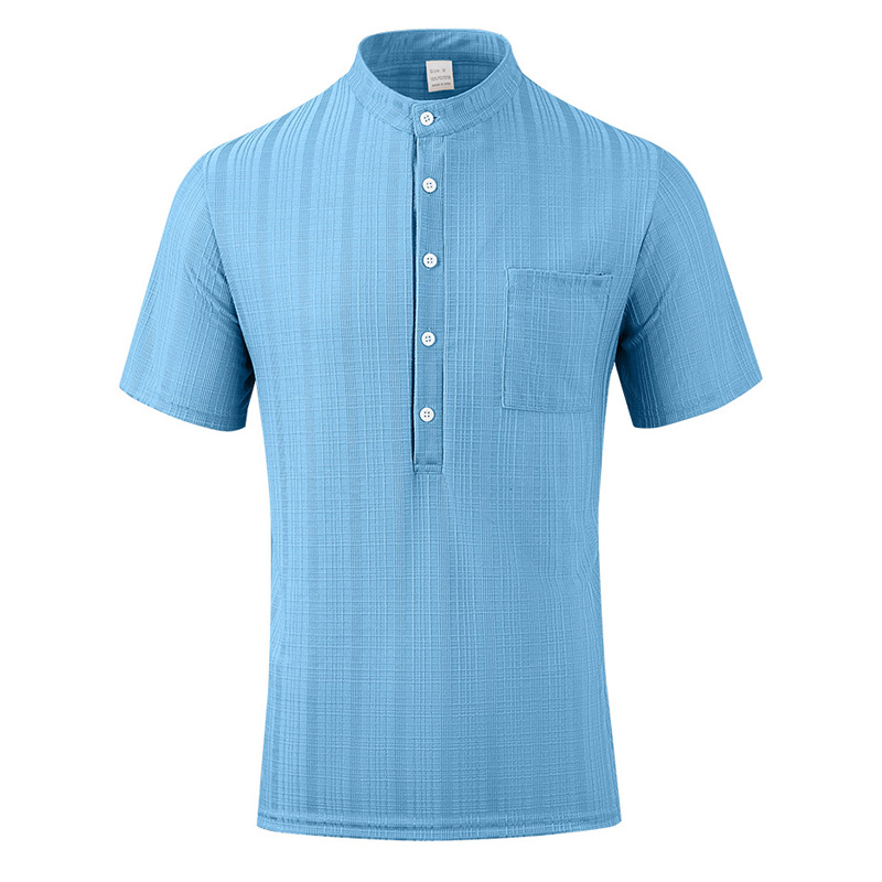 New men's standing collar shor - Summer Clothing Men Linen review and price