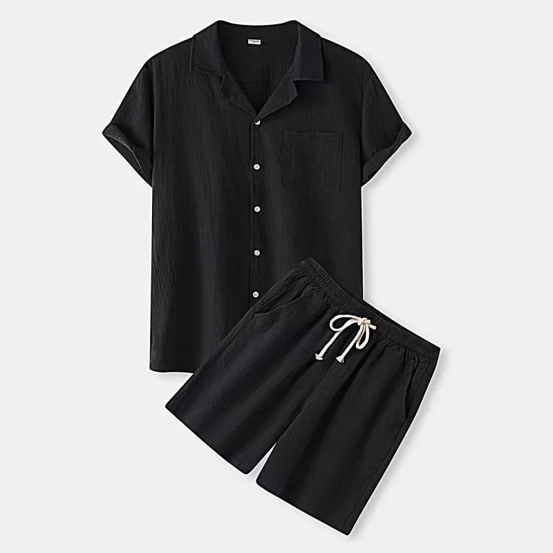 Summer Solid Cotton and Linen  - Summer Clothing Men Linen review and price