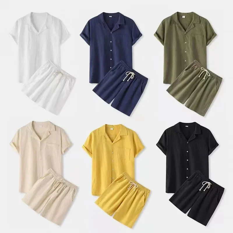 Summer Solid Cotton and Linen  - Summer Clothing Men Linen review and price