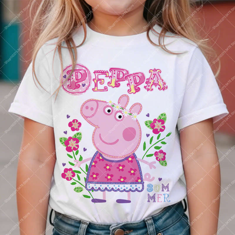 Kids Girl Cute Cotton T-shirt  - Summer Clothing Cartoon review and price