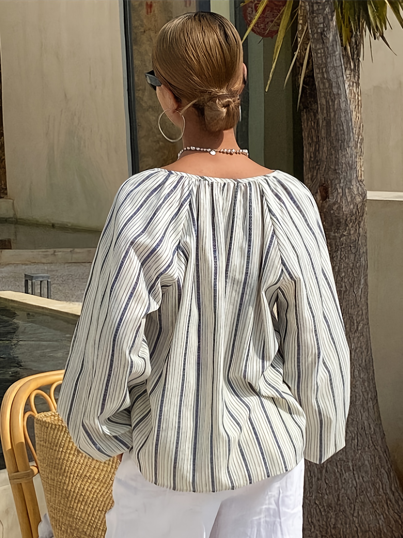 Women's Casual Striped Linen B - Summer Clothing Men Linen review and price