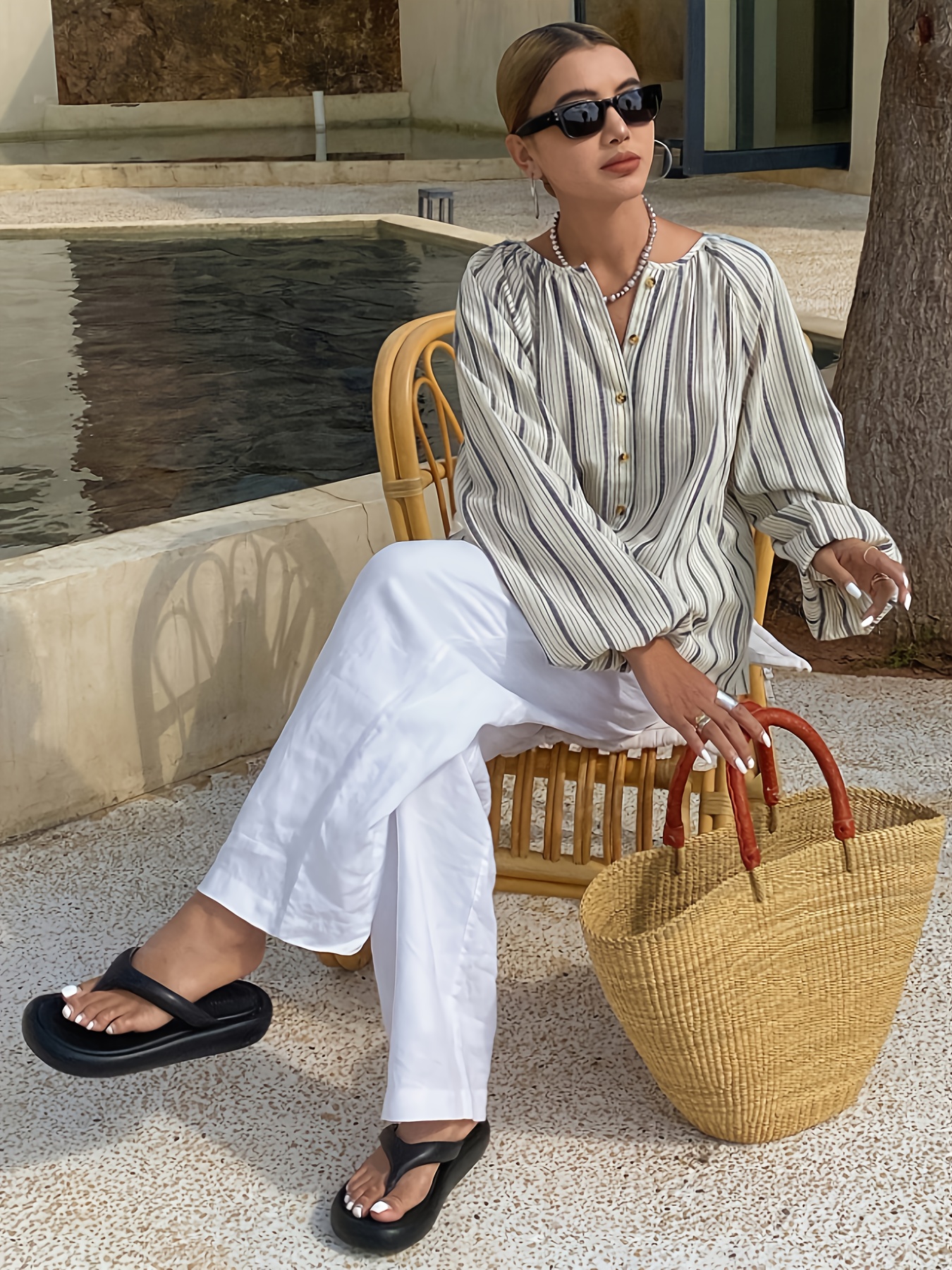 Women's Casual Striped Linen B - Summer Clothing Men Linen review and price