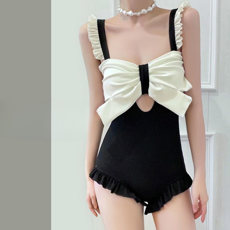 Cute Bowknot Detail Swimwear L - Swimsuit One Piece review and price