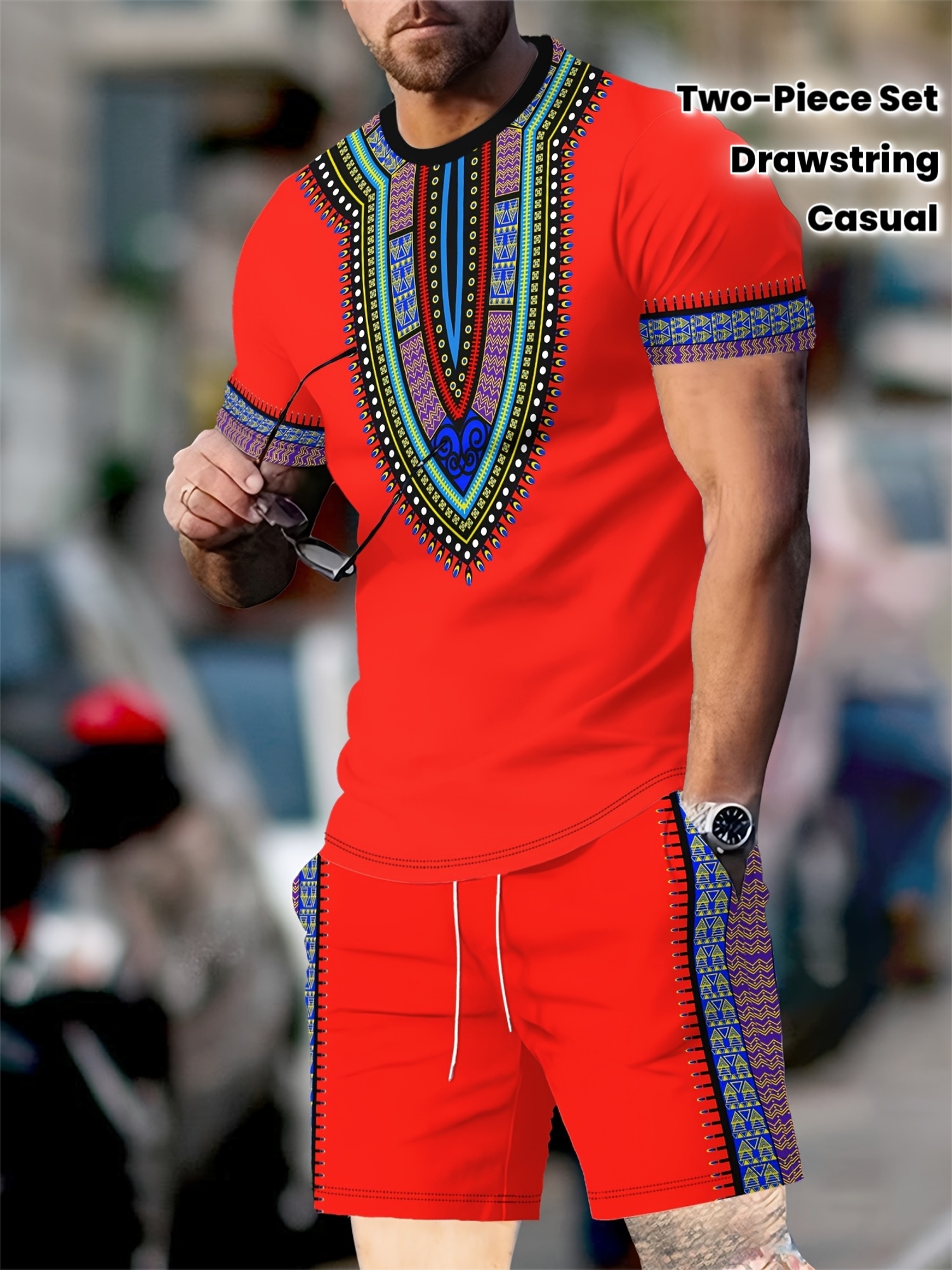 New Men's Suits African Dashik - Summer Clothing Pieces review and price
