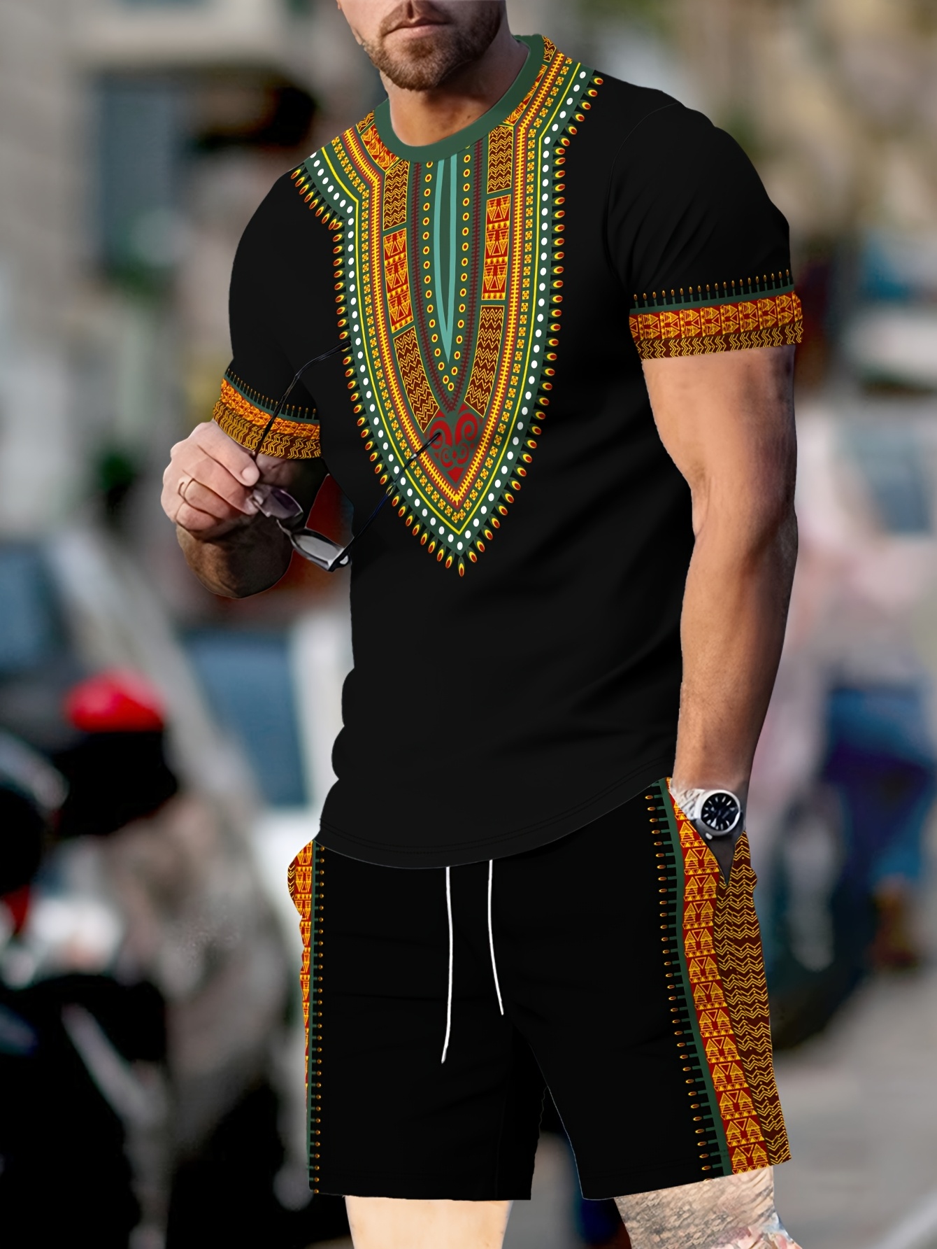 New Men's Suits African Dashik - Summer Clothing Pieces review and price