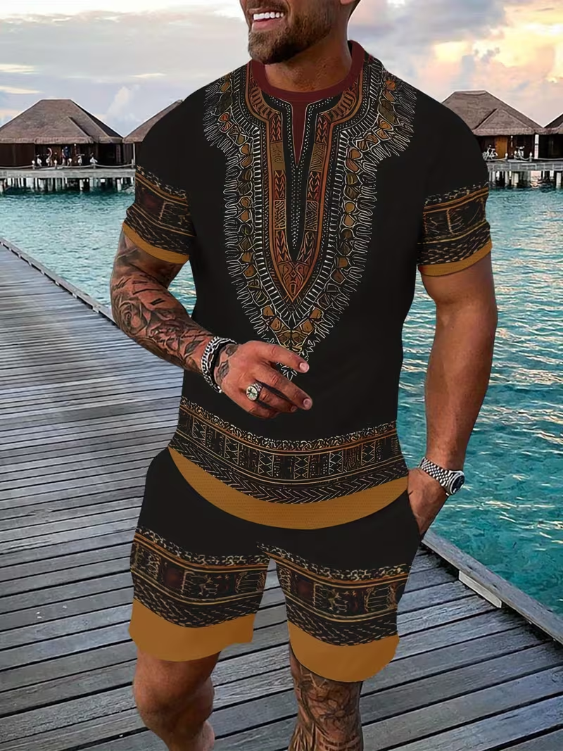 New Men's Suits African Dashik - Summer Clothing Pieces review and price