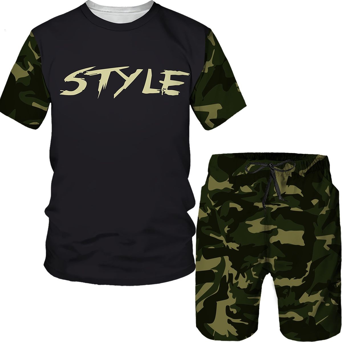 Camouflage Men's Suits Camo 3D - Summer Clothing Pieces review and price