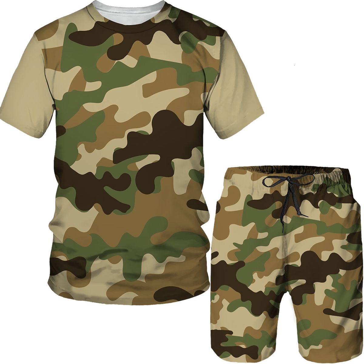 Camouflage Men's Suits Camo 3D - Summer Clothing Pieces review and price