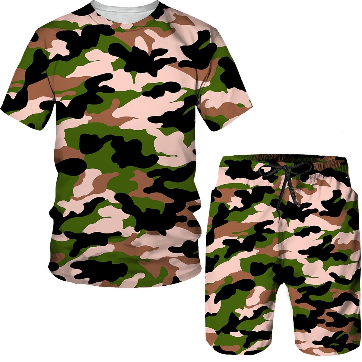 Camouflage Men's Suits Camo 3D - Summer Clothing Pieces review and price