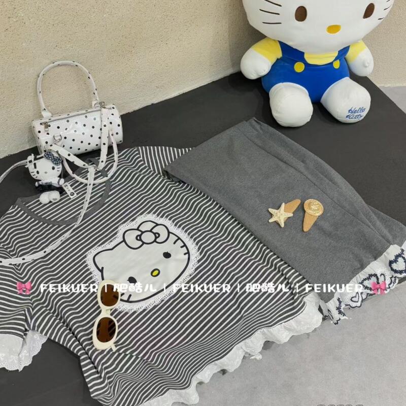 Summer New Hello Kitty Striped - Summer Clothes review and price