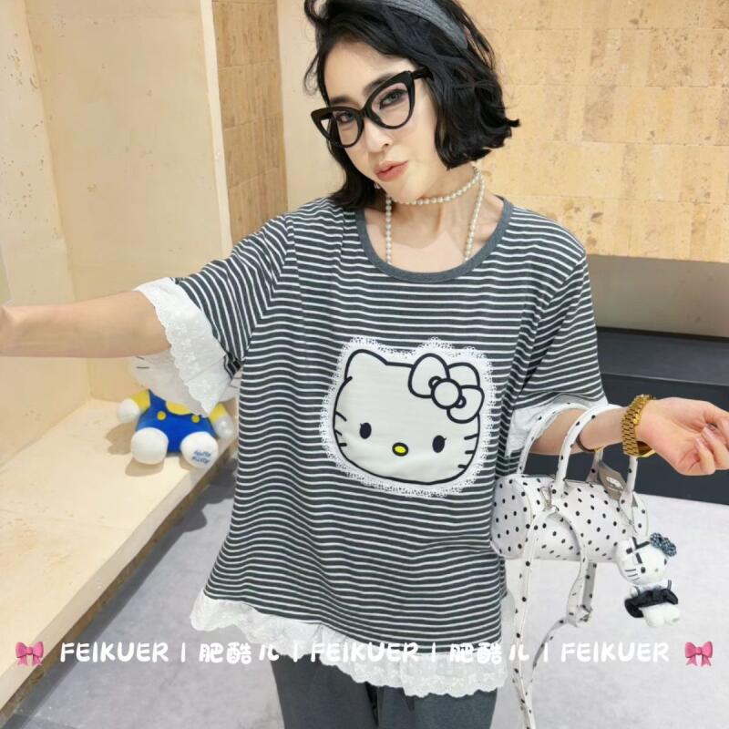 Summer New Hello Kitty Striped - Summer Clothes review and price
