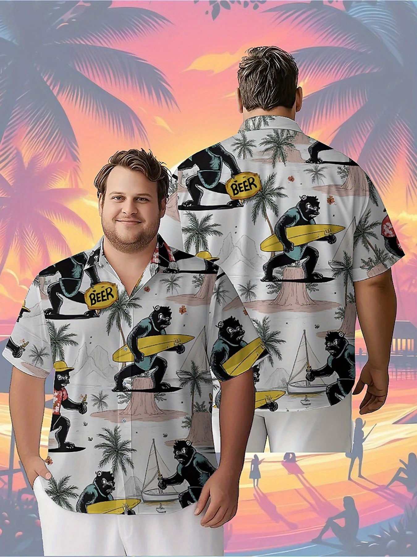 Men's Plus Size Hawaiian Shirt - Summer Clothing For A Beach review and price