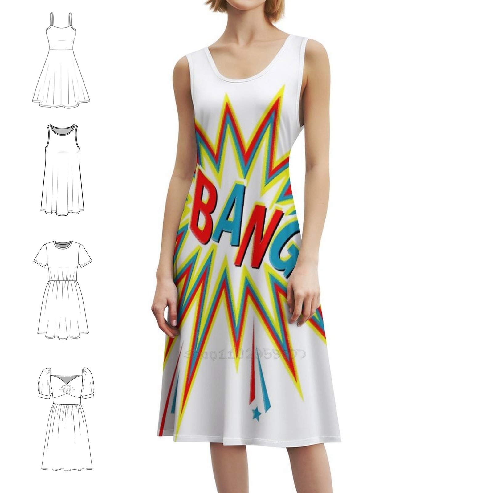 Bang Boho Chic Dress Elegant F - Summer Clothing Cartoon review and price