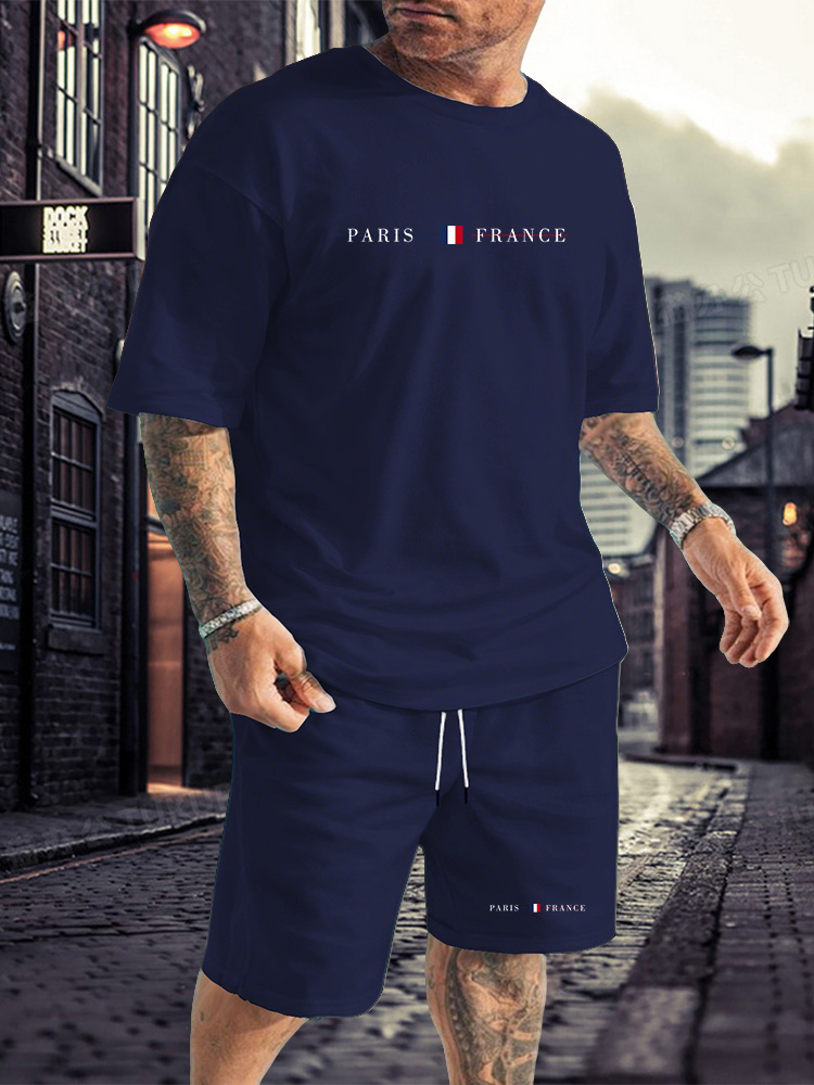Men's Tracksuit 2 Piece O-neck - Summer Clothing Pieces review and price