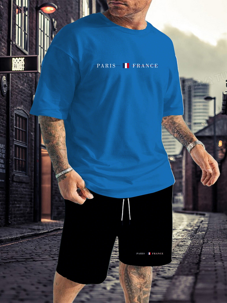 Men's Tracksuit 2 Piece O-neck - Summer Clothing Pieces review and price