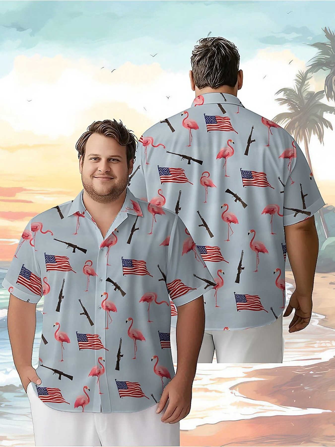 Men's Plus Size Hawaiian Shirt - Summer Clothing For A Beach review and price