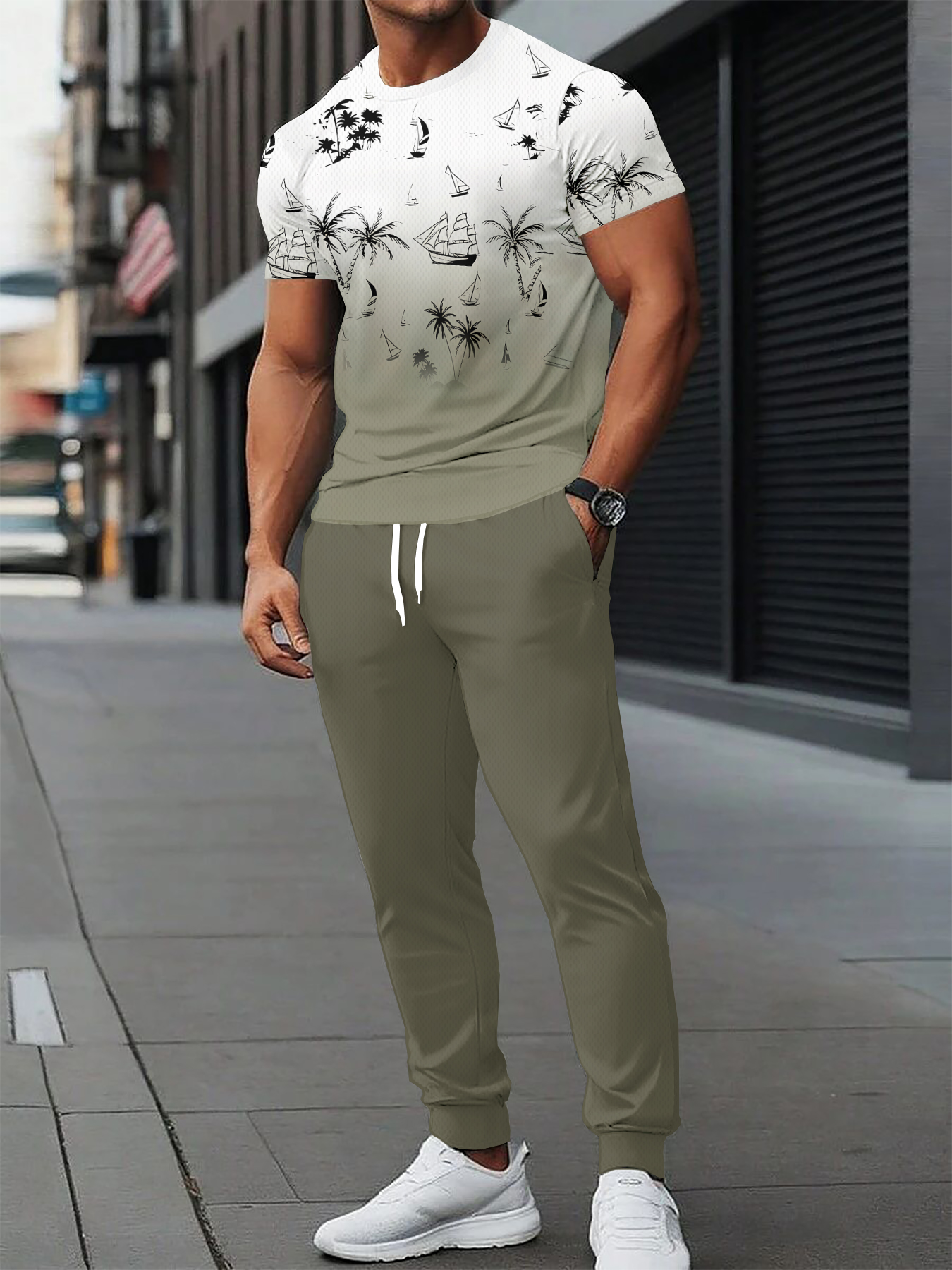 2026 Summer Men's Suit with 3D - Summer Clothing For A Beach review and price