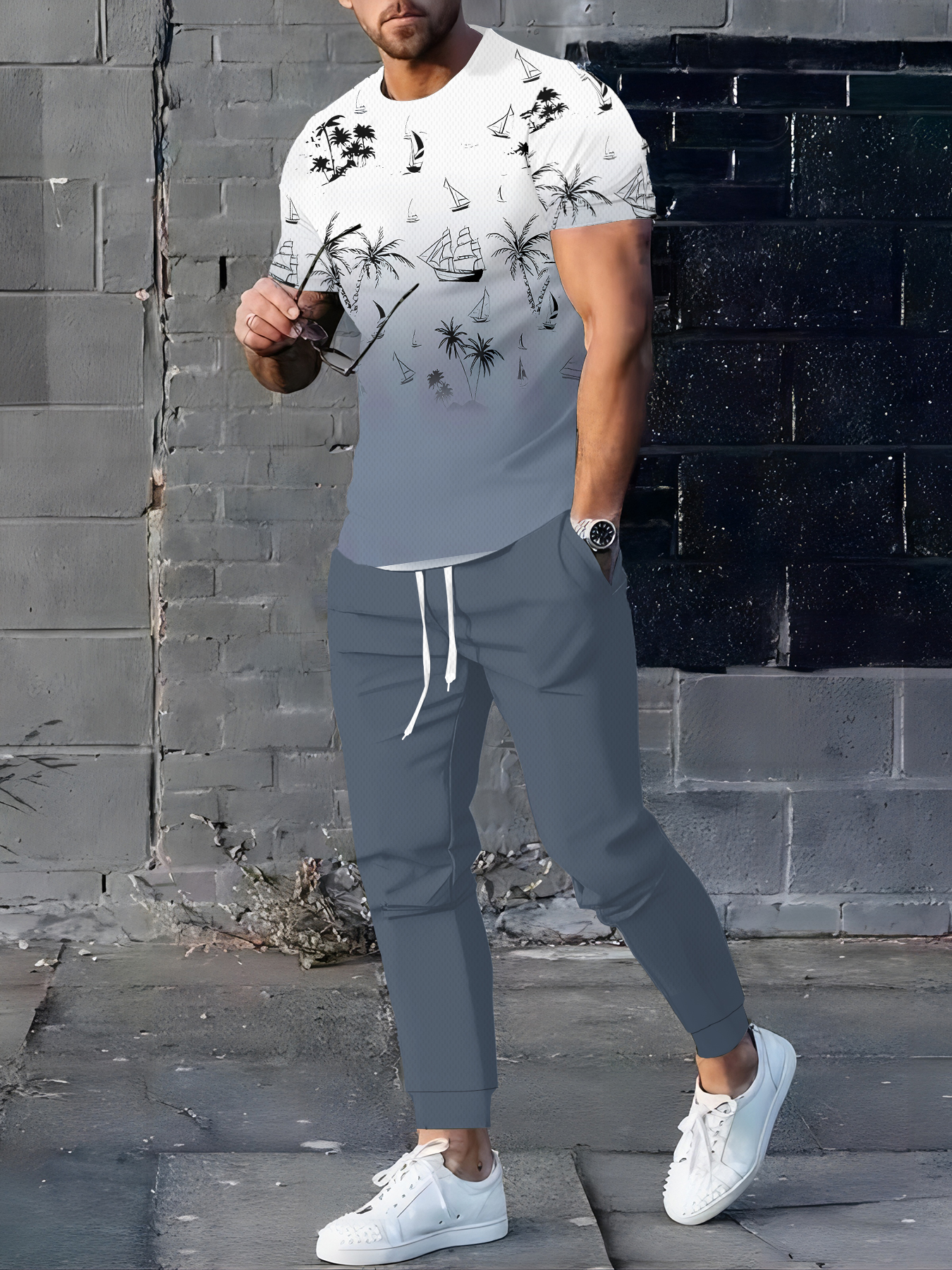 2026 Summer Men's Suit with 3D - Summer Clothing For A Beach review and price